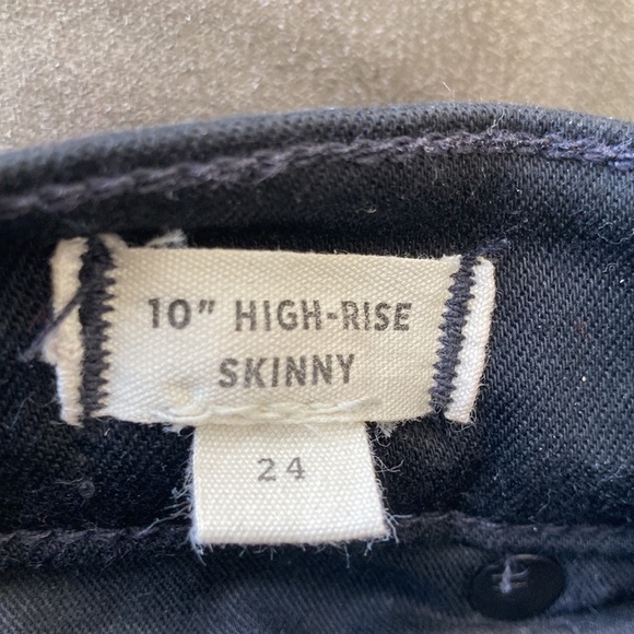 10” High- Rise Women Skinny Jeans Black Sz 24 Madewell - Picture 7 of 16